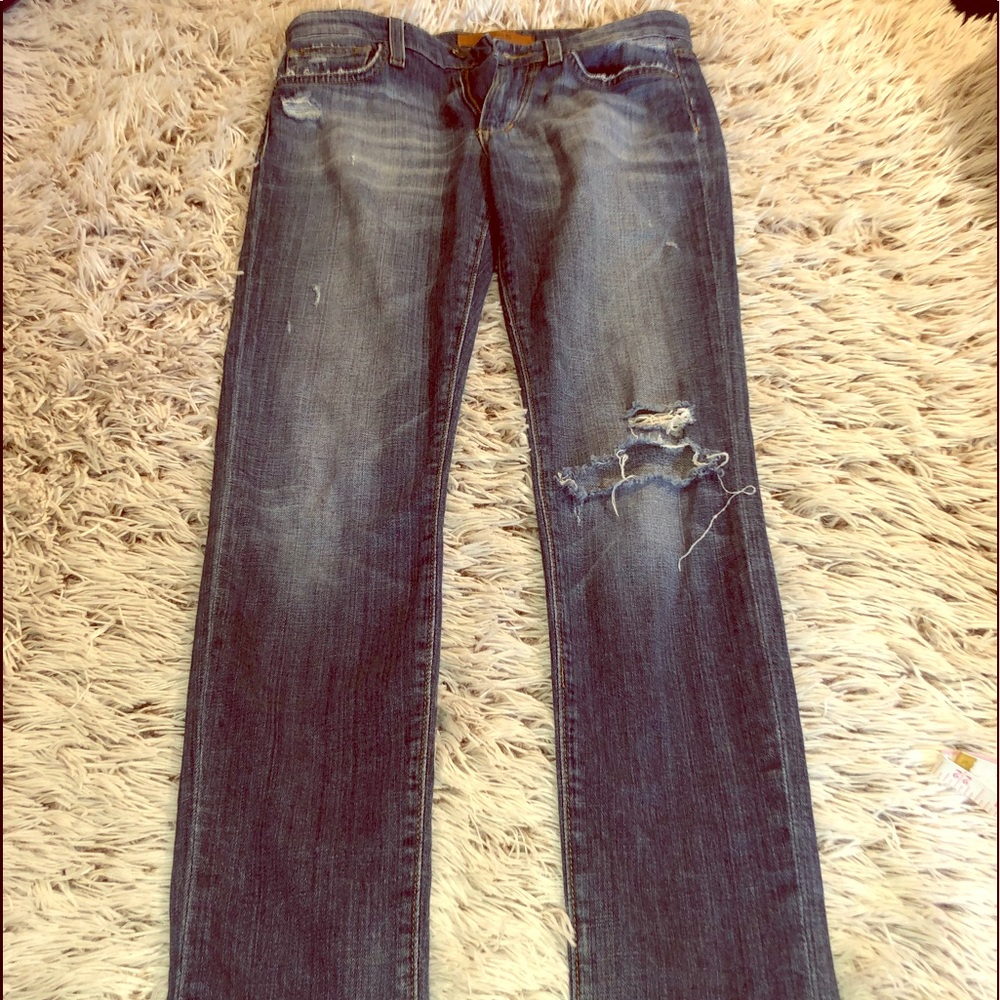 Distressed jeans